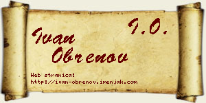 Ivan Obrenov vizit kartica